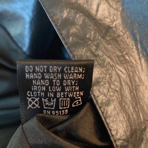 Lafayette 148 Classic Trench Metallic Coat Front Tie Blue-Gray 8 - Picture 7 of 8